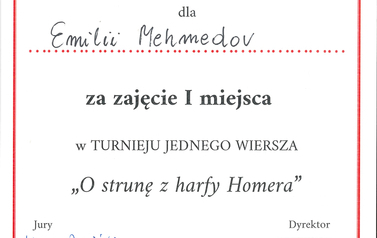 Turniej Jednego Wiersza &bdquo;O strunę z Harfy Homera&rdquo; 1