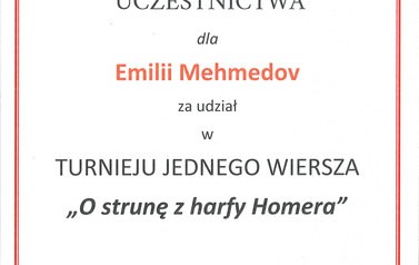 Turniej Jednego Wiersza &bdquo;O strunę z Harfy Homera&rdquo; 3