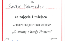 Turniej Jednego Wiersza &bdquo;O strunę z Harfy Homera&rdquo; 1